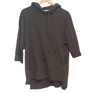 Zara Trafuluc Green Short Sleeve Hooded Sweatshirt Hoodie Size Medium